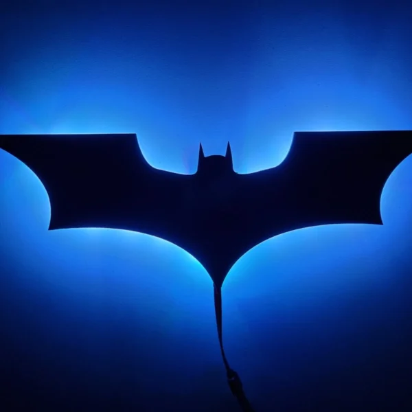 Batman Logo LED Night Light – 7 Color Changing, Dark Knight Themed 3D Mood Light