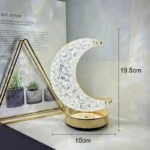 Bedroom Crystal Touch Dimming Night Light Girls Room Home Decor Aesthetics USB Bedside LED Ambient Table 3d Moon Lamp - Image 4