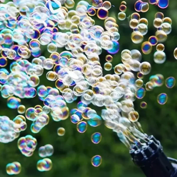 Bubble Blaster 8-Hole Automatic Bubble Machine – Electric Bubble Gun & Fan Toy for Kids OutdoorIndoor Parties