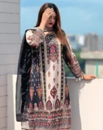 Elegant Georgette Readymade Three Piece for Women – Digital Print & Mirror Work Dress - Image 4