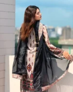 Elegant Georgette Readymade Three Piece for Women – Digital Print & Mirror Work Dress - Image 3