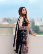 Elegant Georgette Readymade Three Piece for Women – Digital Print & Mirror Work Dress - Image 2