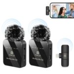 F11-2 Wireless Collar Microphone for iPhoneAndroidType C with 99% Noise Cancellation