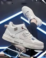 Fashion Social Man Shoes – Lightweight Imported White Sneakers for Men - Image 2