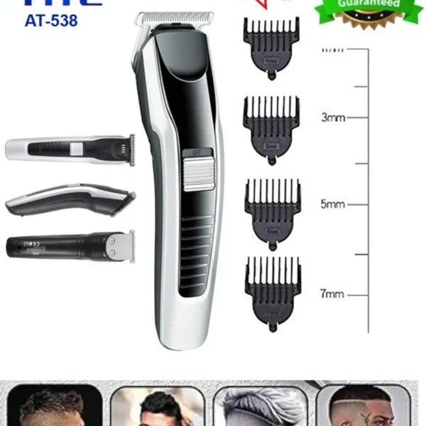 HTC AT-538 Rechargeable Cordless Hair and Beard Trimmer for Men