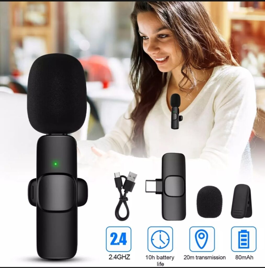 K8 Professional Wireless Microphone with Noise Cancellation