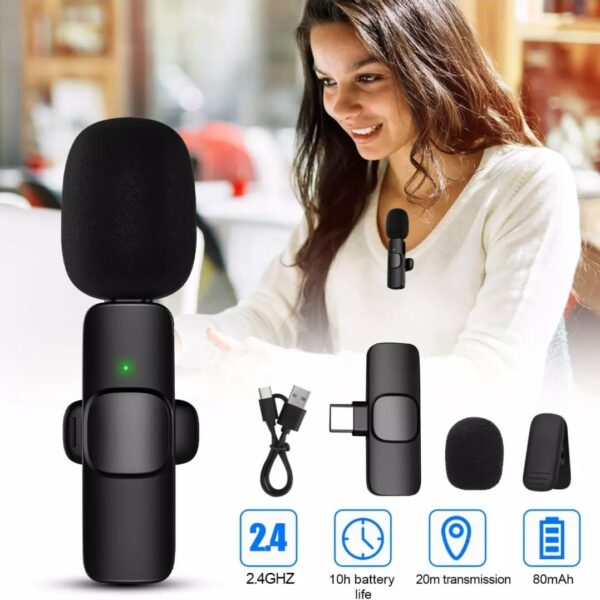 K8 Professional Wireless Microphone with Noise Cancellation