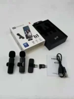 K9 Dual Wireless Microphone for USB-C Phone/iPhone Wireless Mic for Youtubers Facebook Live Stream for Recording Vlog (2 Microphone+ 1 Receiver) (Compatible with USB-C/iPhone) - Image 3