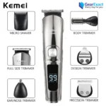 Kemei KM-8508 11-in-1 Professional Grooming Kit for Men Waterproof Cordless Beard, Hair & Body Trimmer