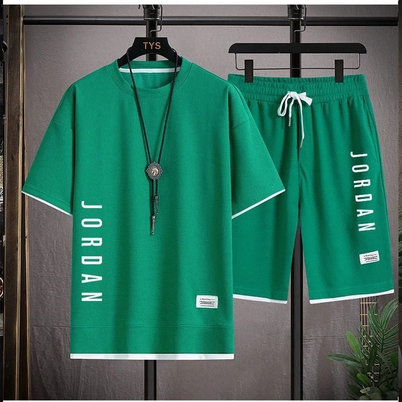 Men's Combo Set - Half Sleeve T-Shirt & 3 Quarter Pants Premium Jersey Cotton