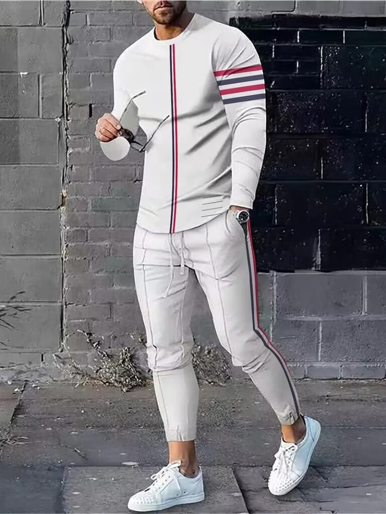 Men's Full Sleeve T-Shirt & Trouser Set - Lightweight Mash Jersey Summer Combo