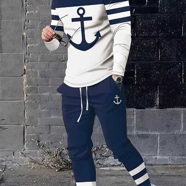 Men's Full Sleeve T-Shirt & Trouser Set - Lightweight Mash Jersey Summer Combo
