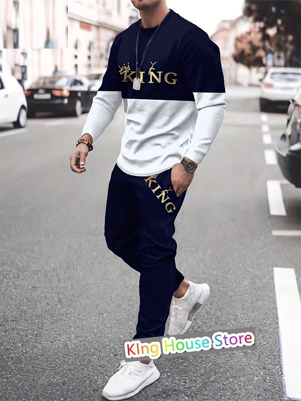 Men's Full Sleeve T-Shirt & Trouser Set - Lightweight Mash Jersey Summer Combo