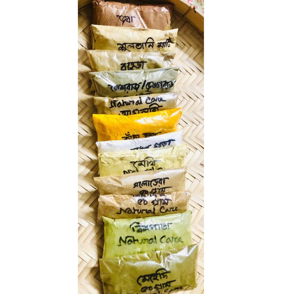 Natural All Care Herbal Pack (600g) – 12 Ayurvedic Ingredients for Hair Growth, Skin Glow & Scalp Care