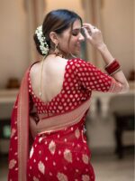 Premium Apsan & Block Printed Dhupiyan Saree with Blouse Piece | Stylish Collection - Image 5