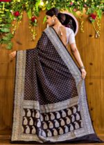 Premium Apsan & Block Printed Dhupiyan Saree with Blouse Piece Stylish Collection