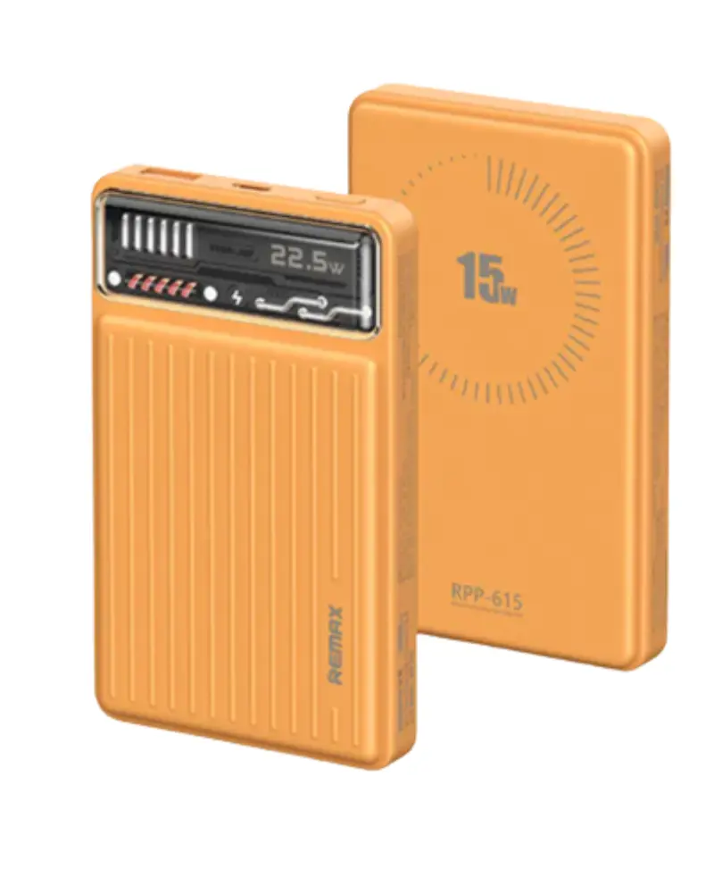 REMAX RPP-615 10000mAh Magnetic Wireless Power Bank – 22.5W Fast Charge, Slim & Portable