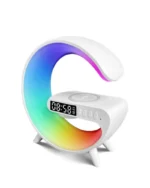 Smart G63 Table Lamp with Wireless Charger, Bluetooth Speaker, RGB Light & Alarm Clock – All-in-One Bedside Companion - Image 4
