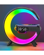 Smart G63 Table Lamp with Wireless Charger, Bluetooth Speaker, RGB Light & Alarm Clock – All-in-One Bedside Companion - Image 3