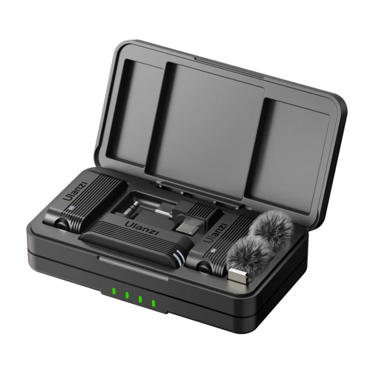 Ulanzi A100 Wireless Lavalier Microphone with Smart Charging Case