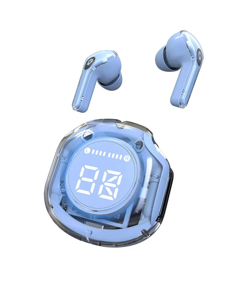 Ultrapods Pro TWS Earbuds – Bluetooth 5.3, Transparent Design, Digital Display