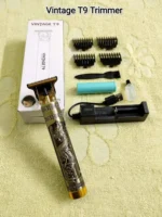 Vintage T9 Professional Hair Trimmer | Cordless Zero-Gap T-Blade Clipper for Men's Haircut, Beard & Outline - Image 2