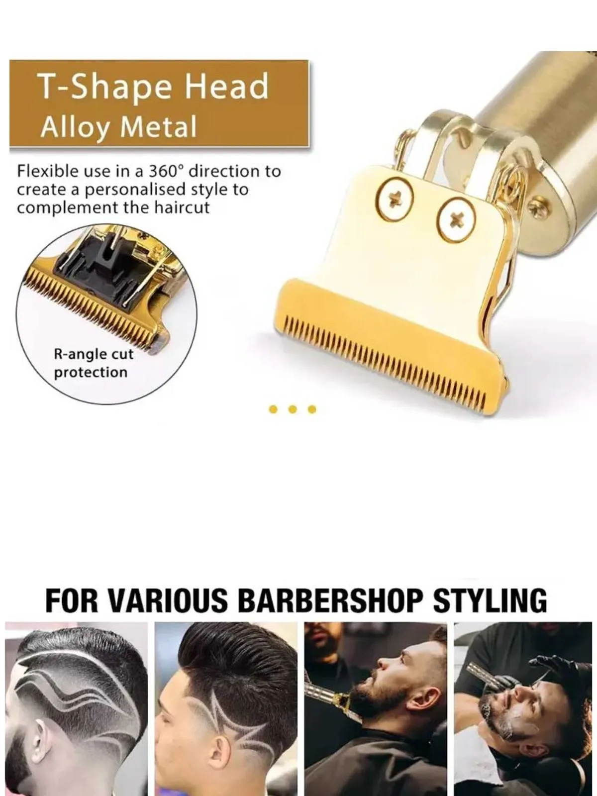 Vintage T9 Professional Hair Trimmer | Cordless Zero-Gap T-Blade Clipper for Men's Haircut, Beard & Outline - Image 4