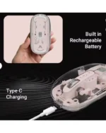 WIWU WM105 Crystal Transparent Wireless Mouse 2.4G – Type-C Rechargeable, 500 Hours Battery Life, MacBook & Windows Compatible - Image 4